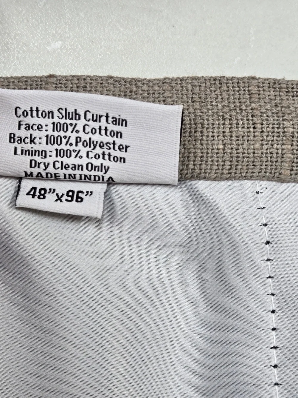 NWT QUINCE Set Of 2 48x96 Cotton Slub Room Darkening Curtains Grey 0834